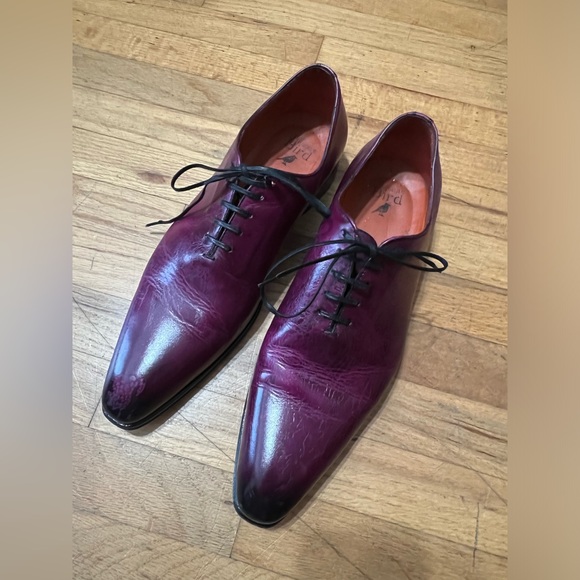 Thomas Bird Wholcut Oxford Plum Shoes - Picture 3 of 7